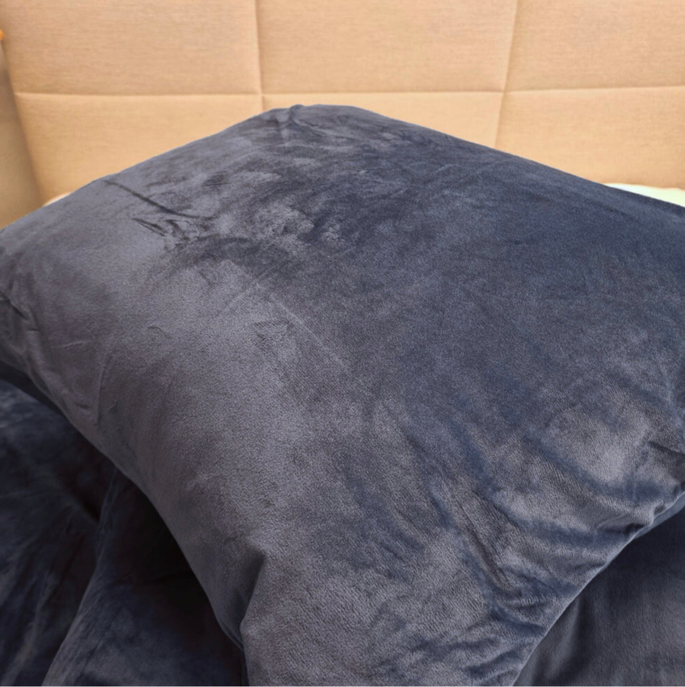 Fluwelen Dekbedovertrek Antraciet Donkergrijs Velvet Velours