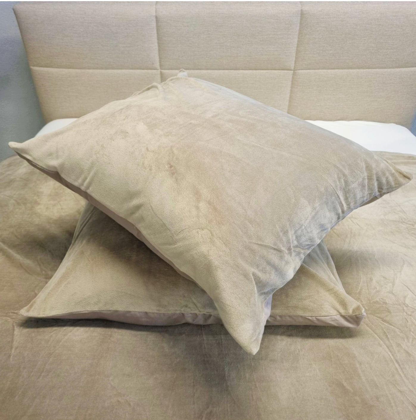 Fluwelen Dekbedovertrek Taupe Velvet Velours