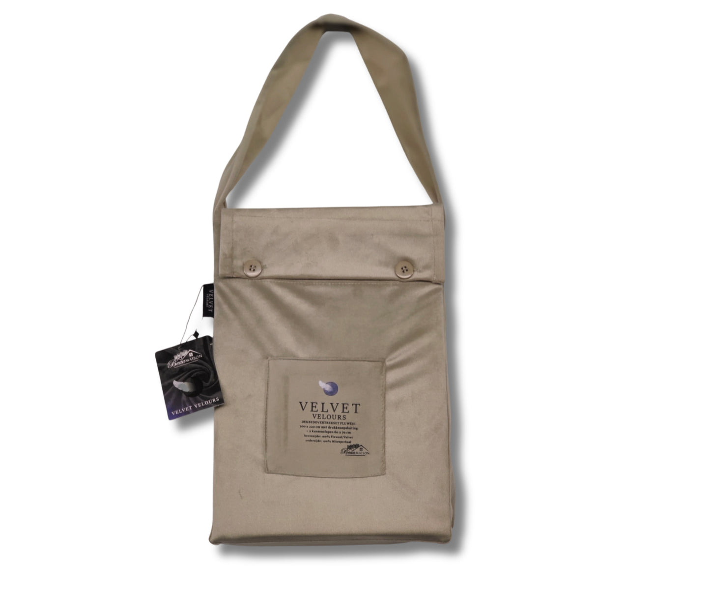 Fluwelen Dekbedovertrek Taupe Velvet Velours
