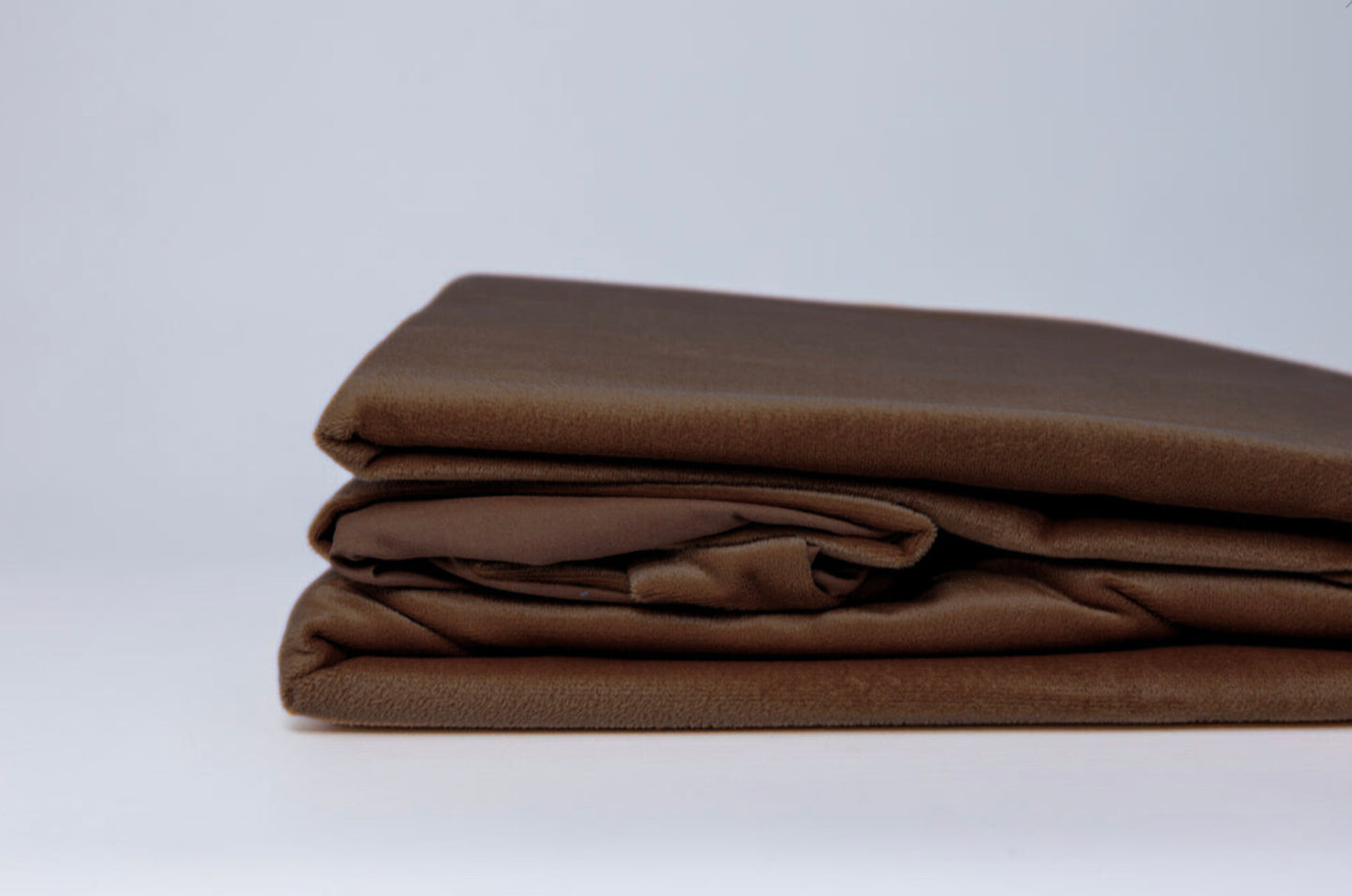 Fluwelen Dekbedovertrek Coffee Brown Velvet Velours