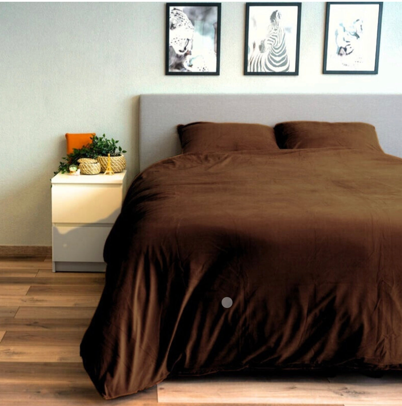 Fluwelen Dekbedovertrek Coffee Brown Velvet Velours