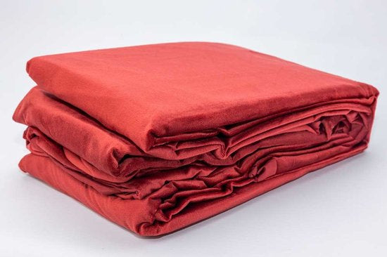 Fluwelen Dekbedovertrek Bordeaux-Rood Velvet Velours