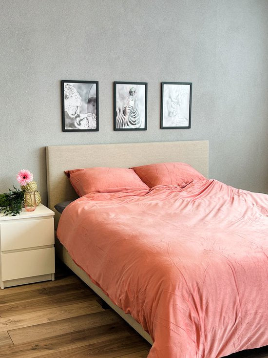 Fluwelen Dekbedovertrek Oud Rose / Rosewood Velvet