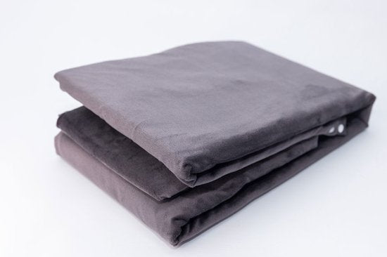 Fluwelen Dekbedovertrek Antraciet Donkergrijs Velvet Velours