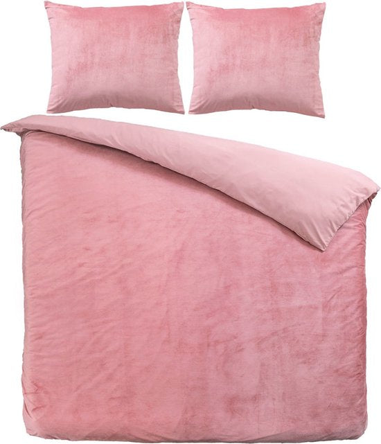 Fluwelen Dekbedovertrek Oud Rose / Rosewood Velvet