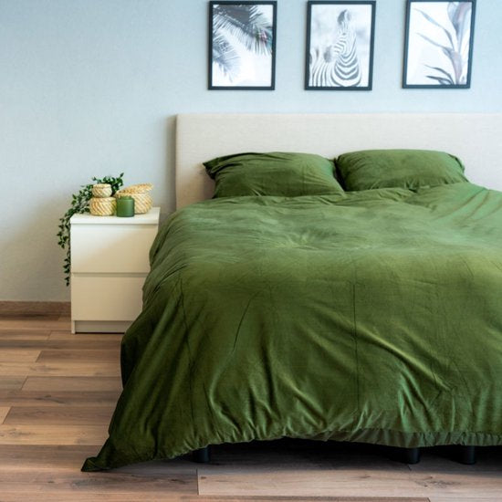 Fluwelen Dekbedovertrek Groen Velvet Velours