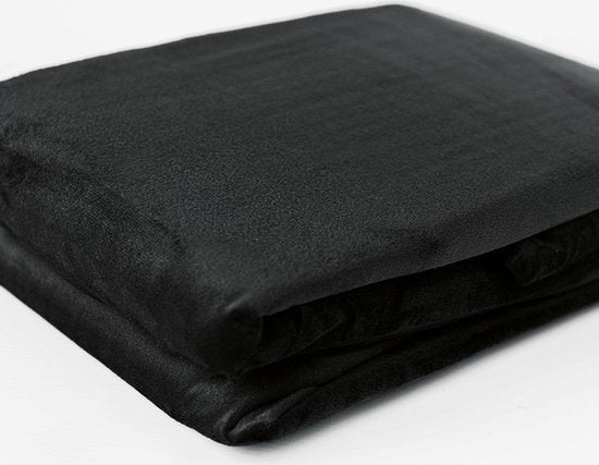 Fluwelen Dekbedovertrek Zwart Black Velvet