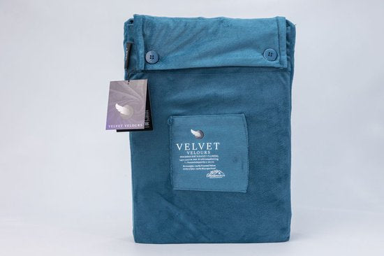 Fluwelen Dekbedovertrek Petrol Blauw Velvet Velours