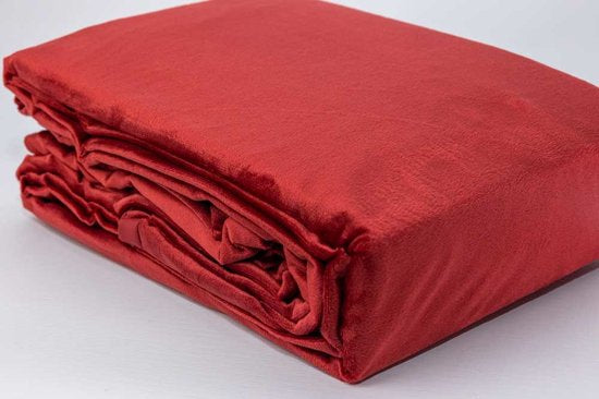 Fluwelen Dekbedovertrek Bordeaux-Rood Velvet Velours