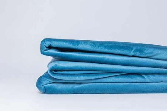 Fluwelen Dekbedovertrek Petrol Blauw Velvet Velours