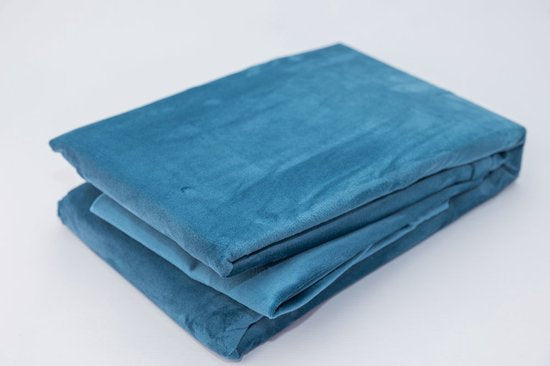 Fluwelen Dekbedovertrek Petrol Blauw Velvet Velours
