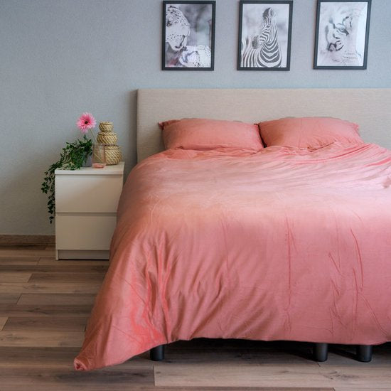 Fluwelen Dekbedovertrek Oud Rose / Rosewood Velvet