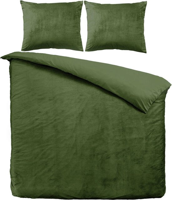 Fluwelen Dekbedovertrek Groen Velvet Velours