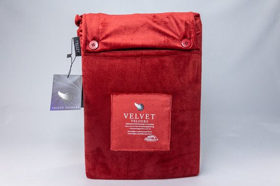 Fluwelen Dekbedovertrek Bordeaux-Rood Velvet Velours