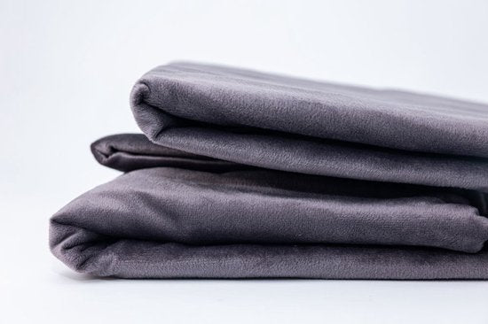Fluwelen Dekbedovertrek Antraciet Donkergrijs Velvet Velours